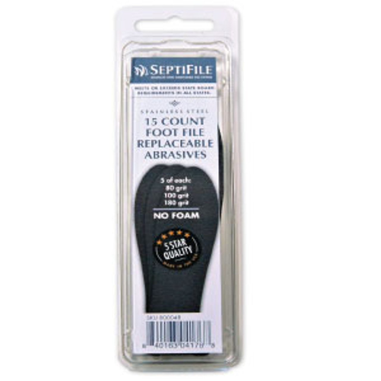 Backscratchers Septifile Foot Files Black